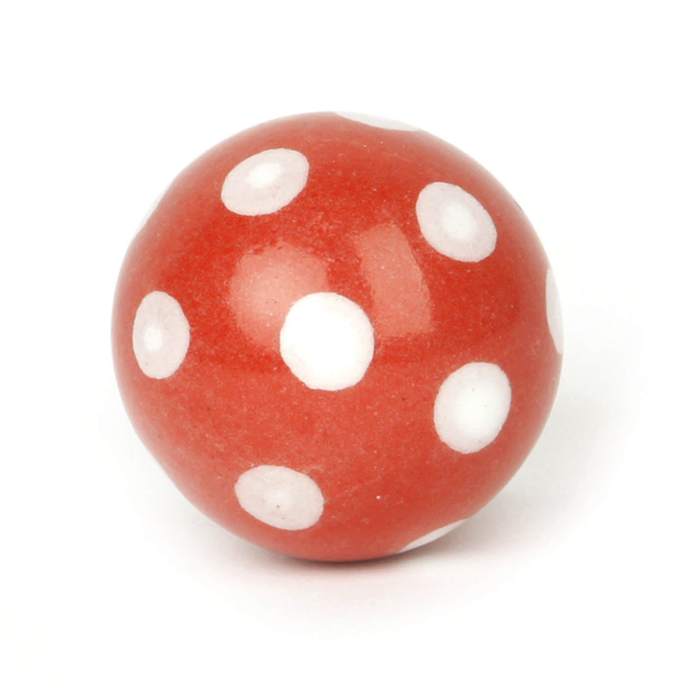 Knauf Ball Polka Dot rot/weiß
