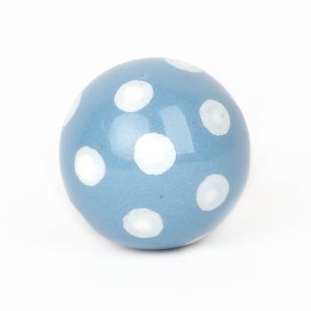Knauf Ball Polka Dot hellblau/weiß
