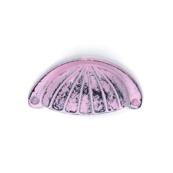 Muschelgriff Eisen Vintage Rosé mit Streifenorname