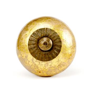 Grosser Keramikknauf im antik look in goldfarben m