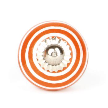 Knauf Streifen orange/weiß