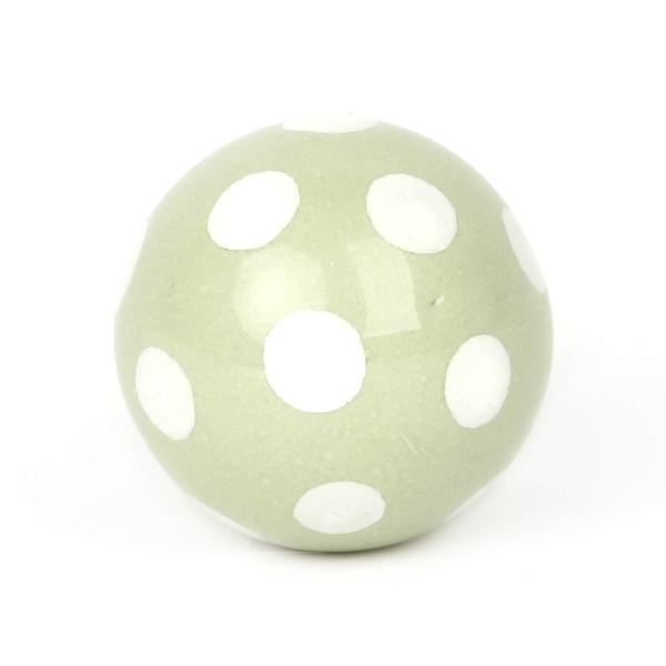 Knauf Ball Polka Dot grün/weiß